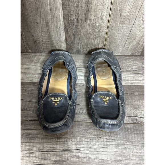 Prada Scrunch Loafer Shoe Sz 36.5 Moccasin flats shoe - Picture 1 of 8